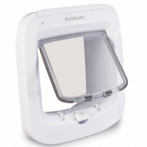 Porta inteligente para gatos, branca
