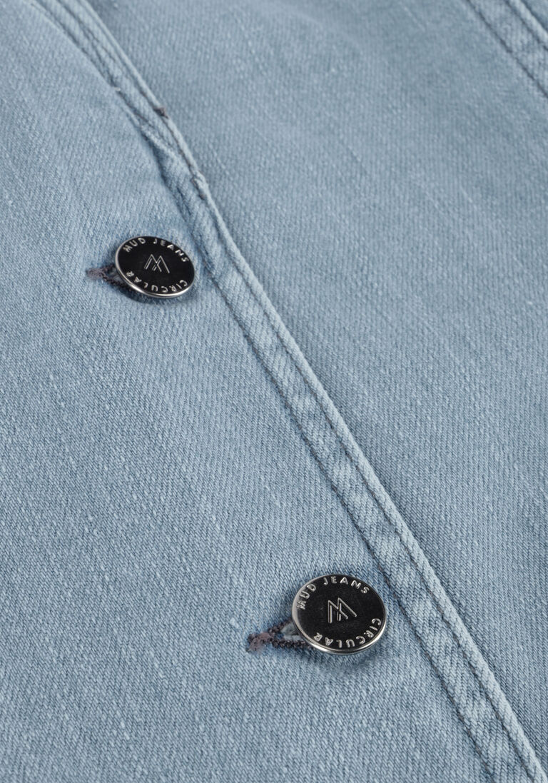 ANOTHER LABEL blauwe another label gilet unni denim vest
