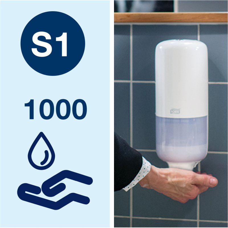 Crème de douche Tork,  pour distributeur S1 - Cartouche de 1 L