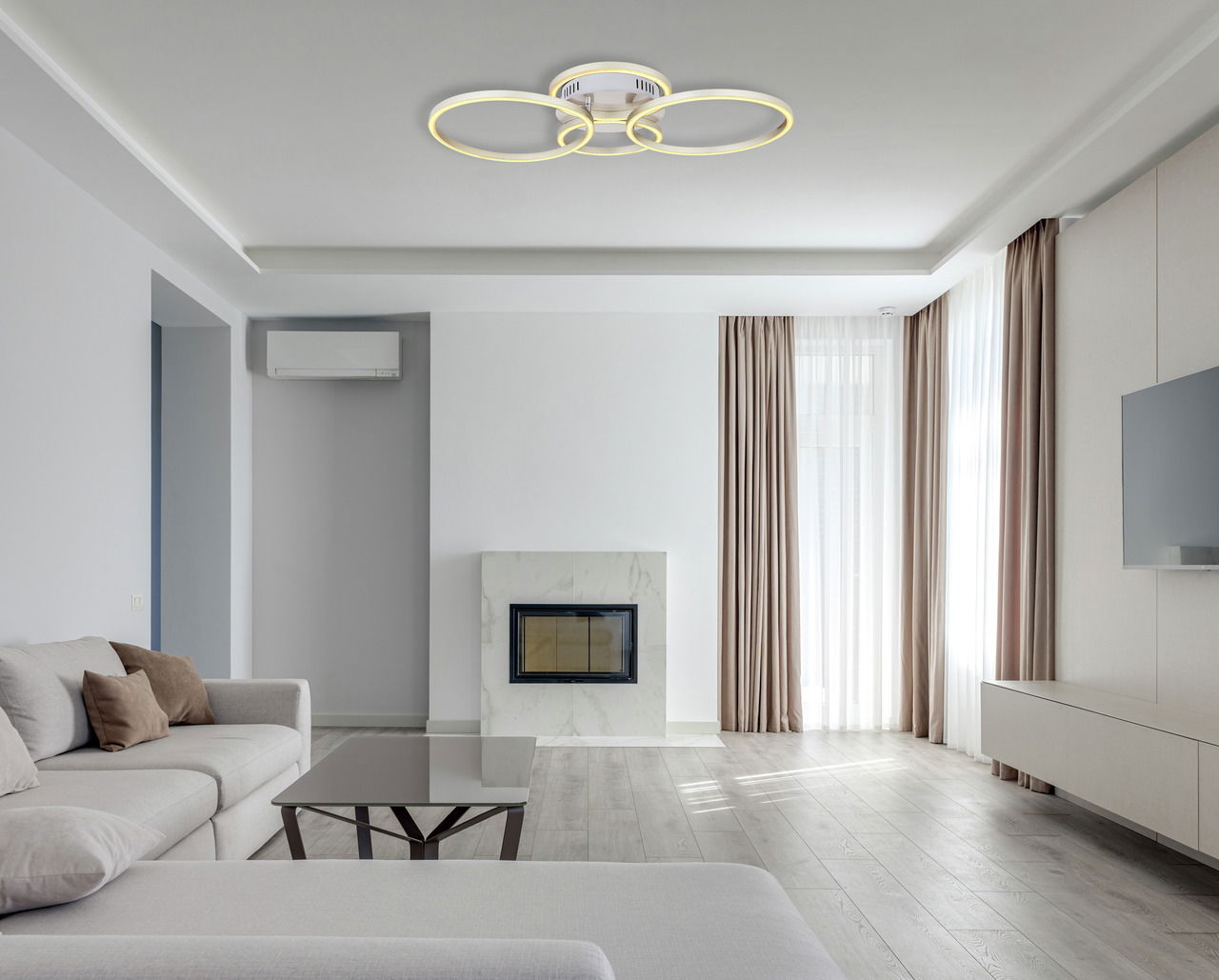 Globo Lighting Deckenleuchte Nickel matt