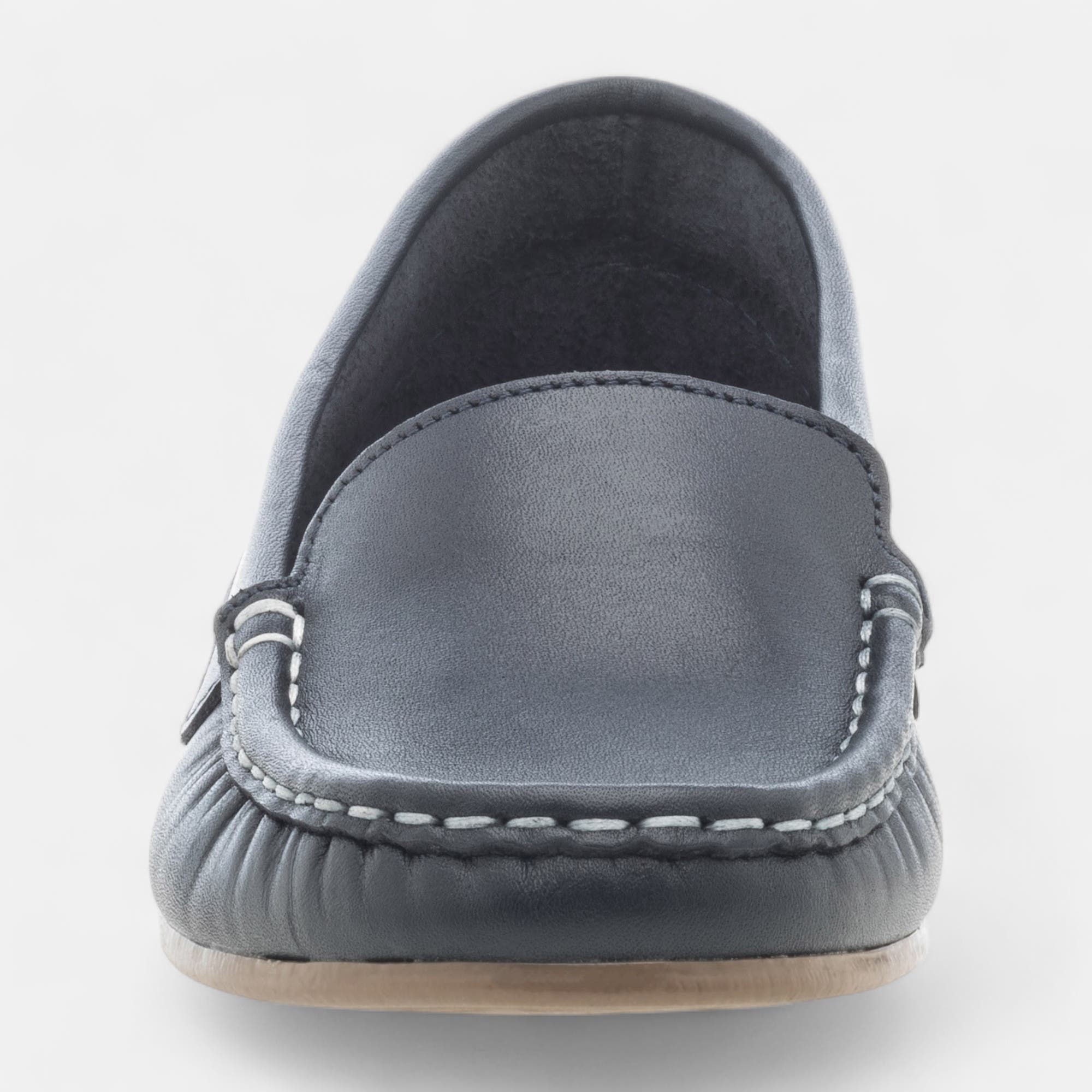 Mocassins Femme en cuir bleu marine