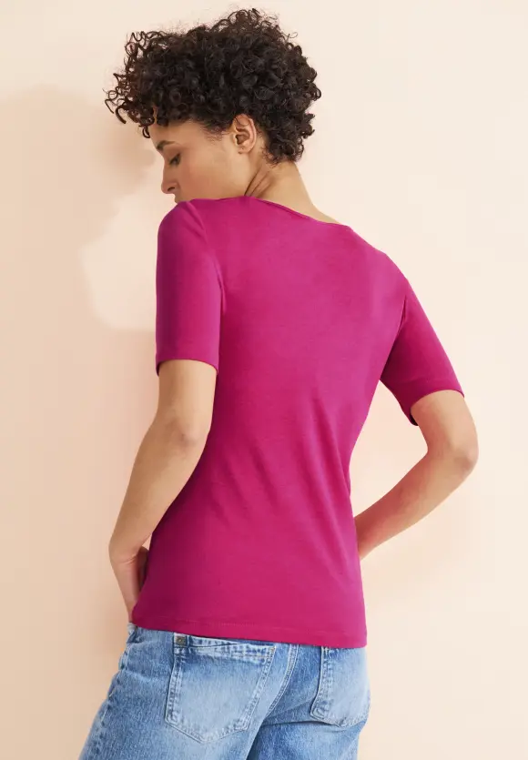 Basic Kurzarmshirt - magnolia pink