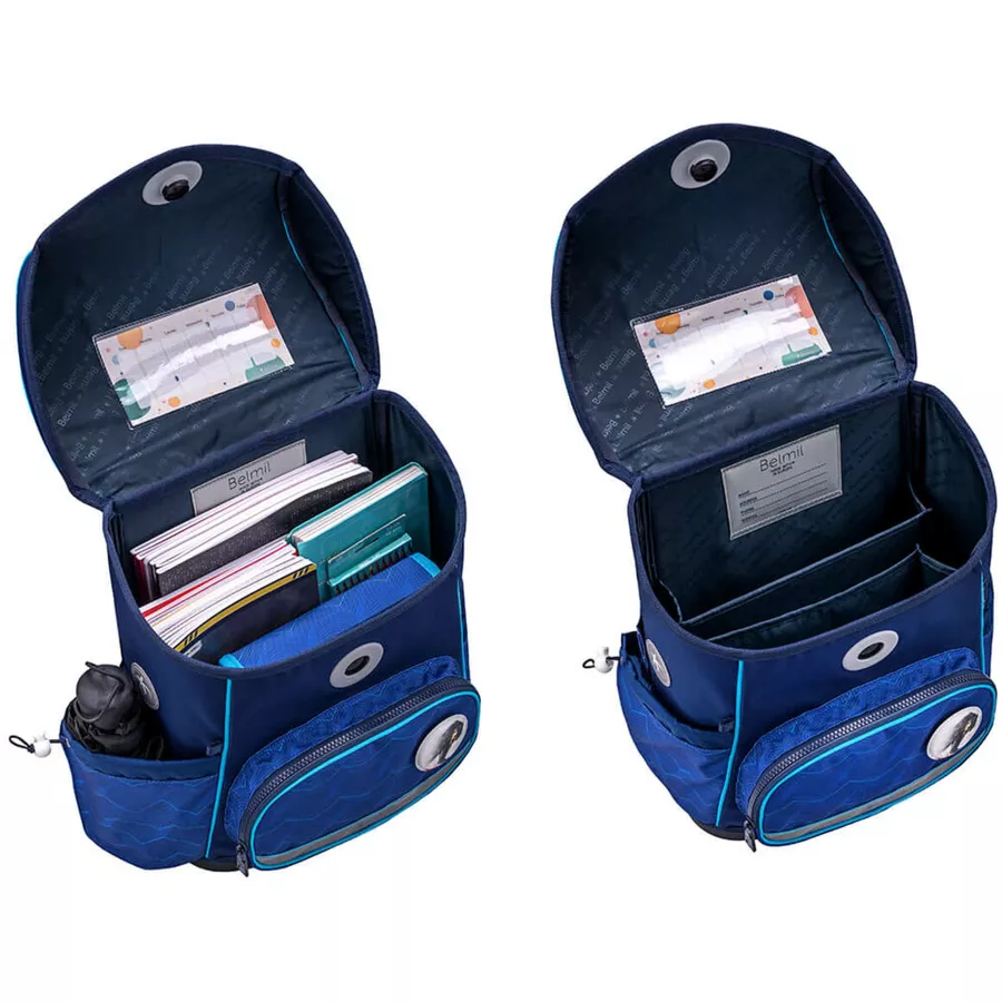 Belmil Schulranzen Premium Compact Plus Set 5-teilig Estate Blue