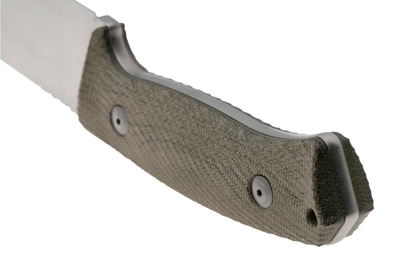 LionSteel M3 M3-CVG Green Canvas Micarta vaststaand mes