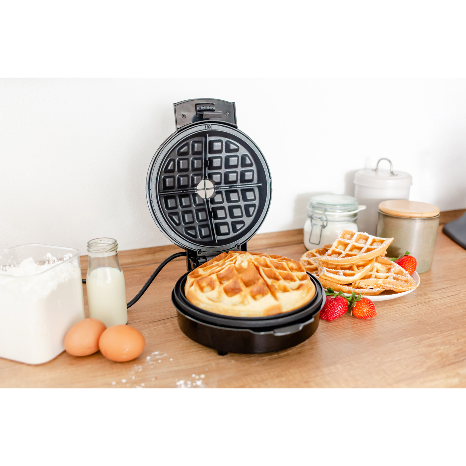 STEBA Waffeleisen WE 20 VOLCANO - schwarz - für 4 Waffeln