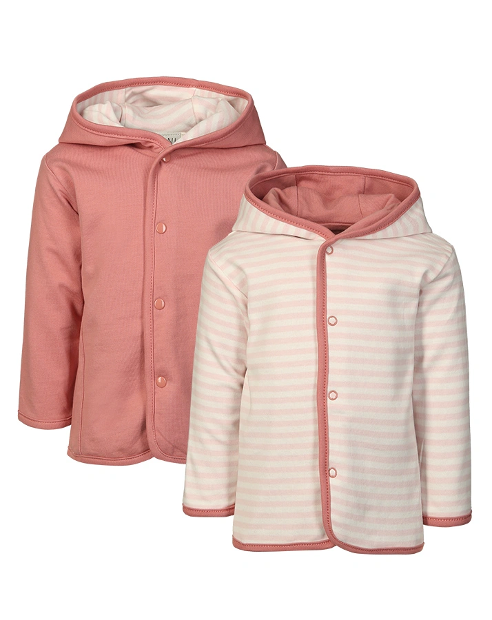 Strickjacke INFINITY zum Wenden in altrosa