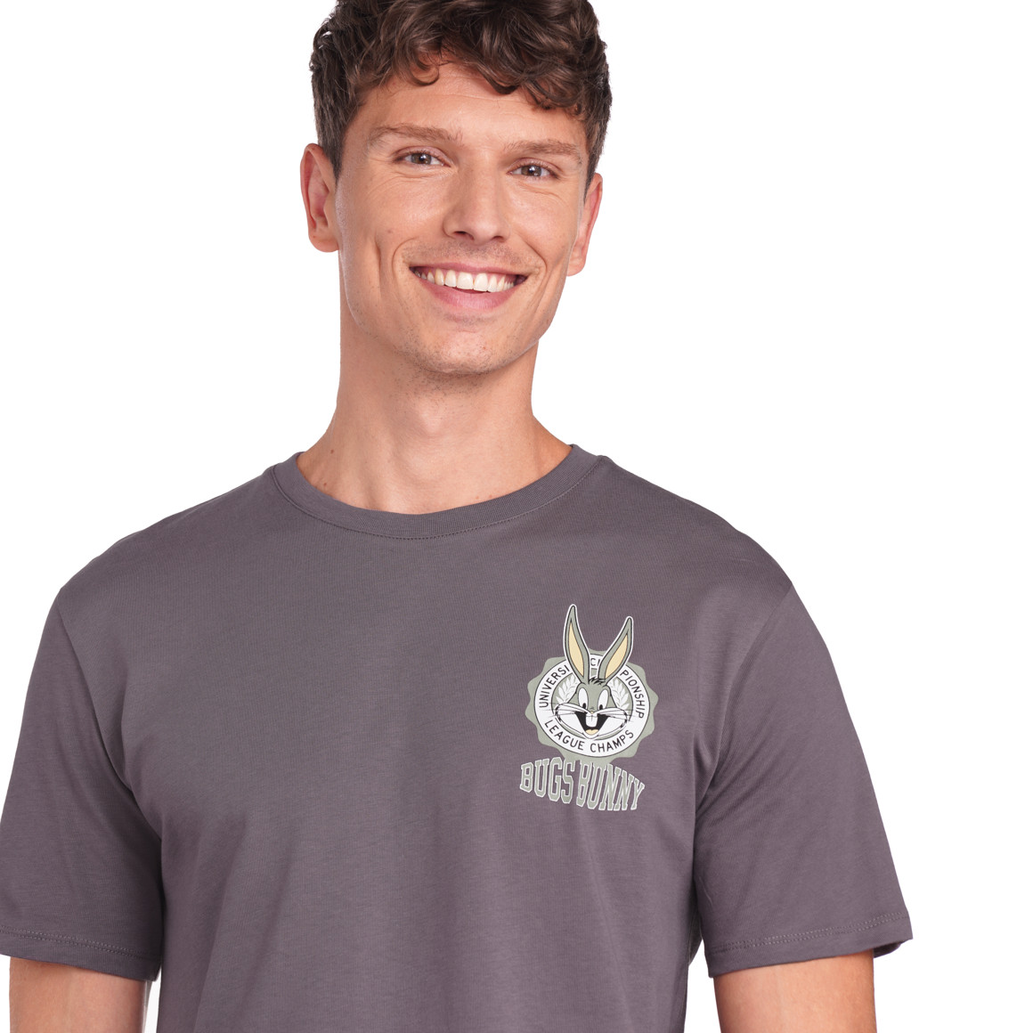 VanVaan Looney Tunes T-Shirt mit Rücken-Print dunkelgrau