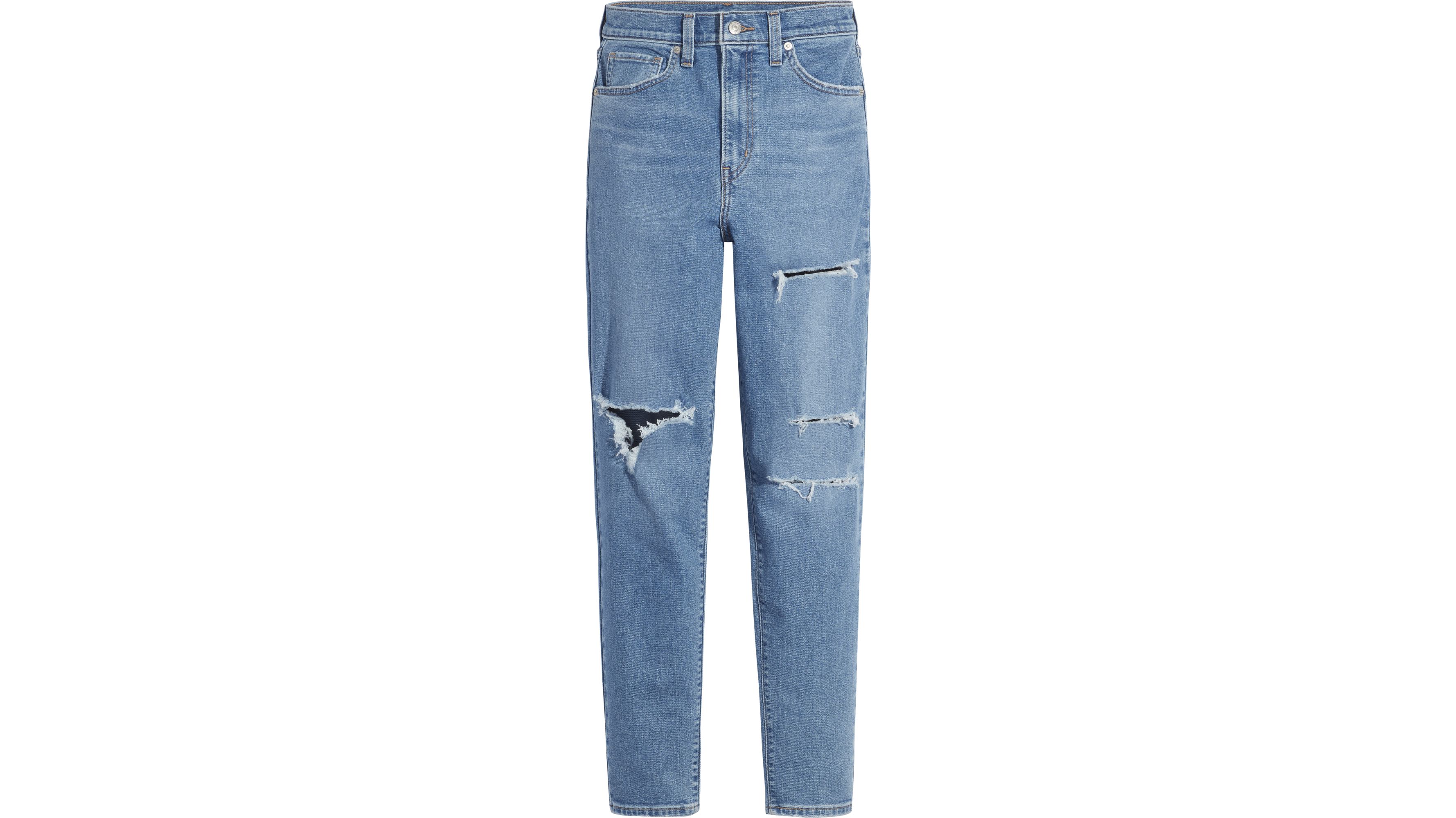 Jean Mom taille haute - Summer Games - Bleu