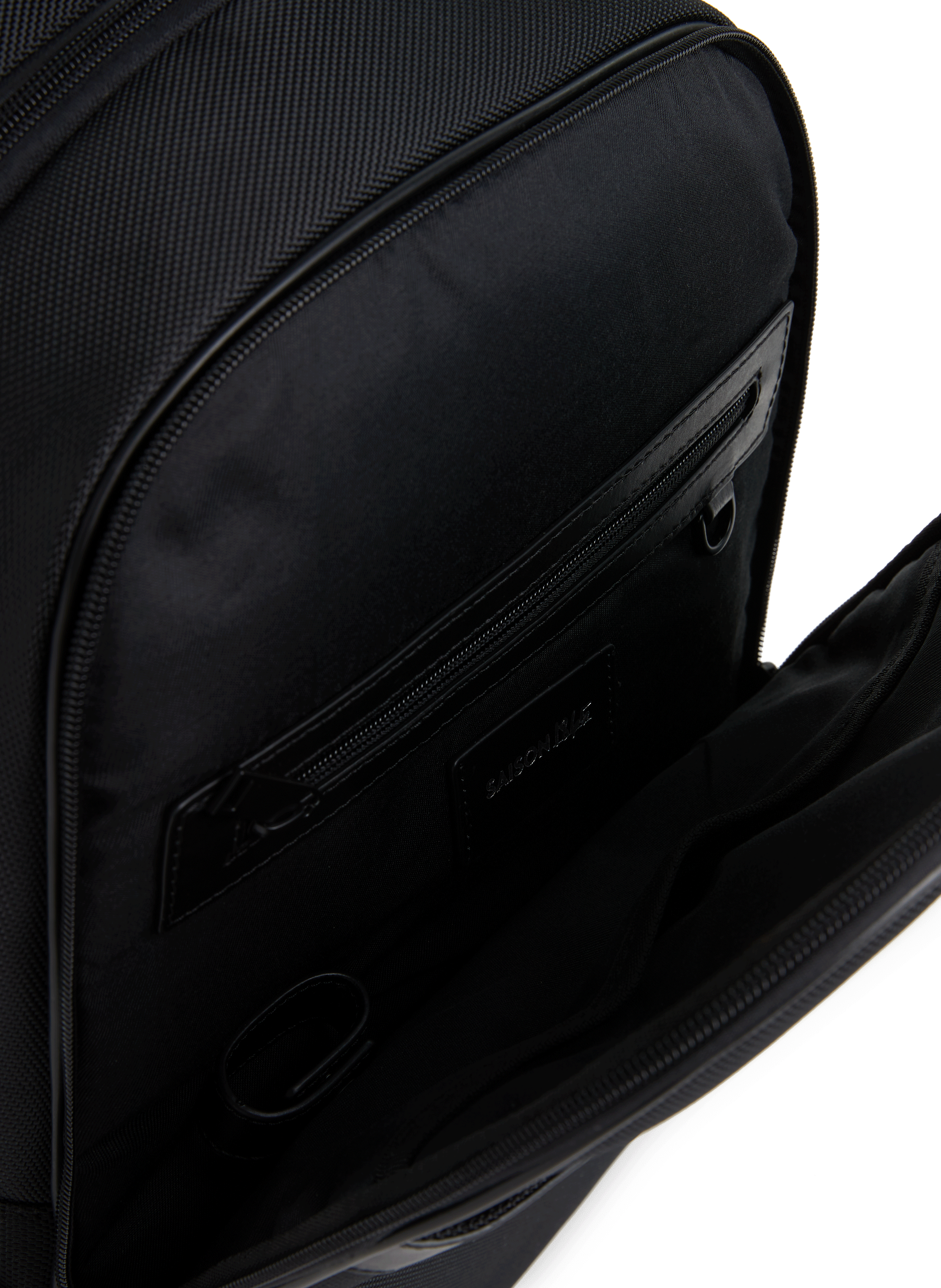 Sac à dos zippé en toile | Noir