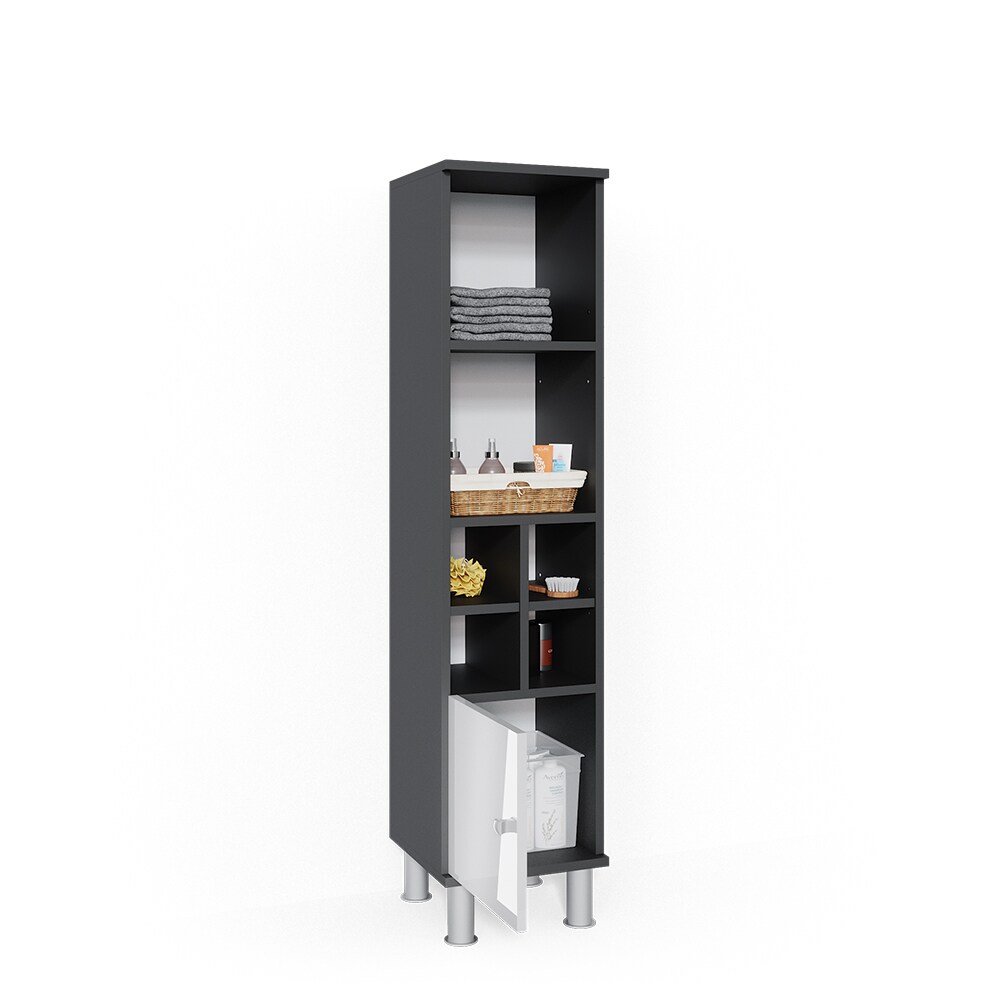 Vicco Badschrank Fynn Midischrank 7 Fächer Hochschrank Badezimmerschrank Bad