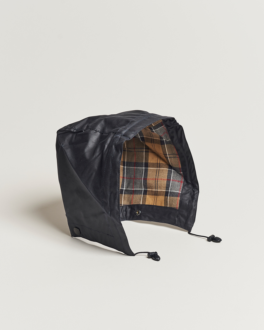 Barbour Lifestyle Waxed Cotton Hood Navy