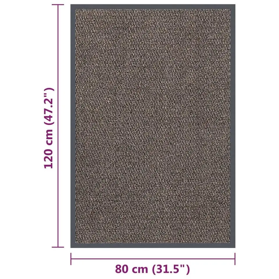 vidaXL - Deurmat - Bruin - Polypropyleen - 80 x 120 cm