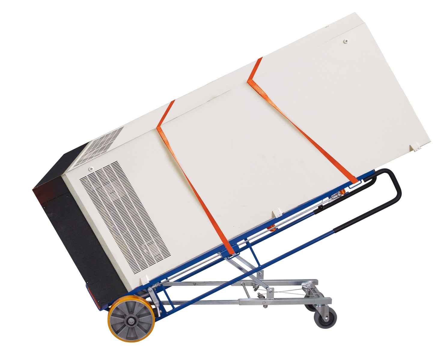 VARIOfit heavy-duty trolley met steunwielen en remhendel voor omvangrijke goederen, draagvermogen 550 kg