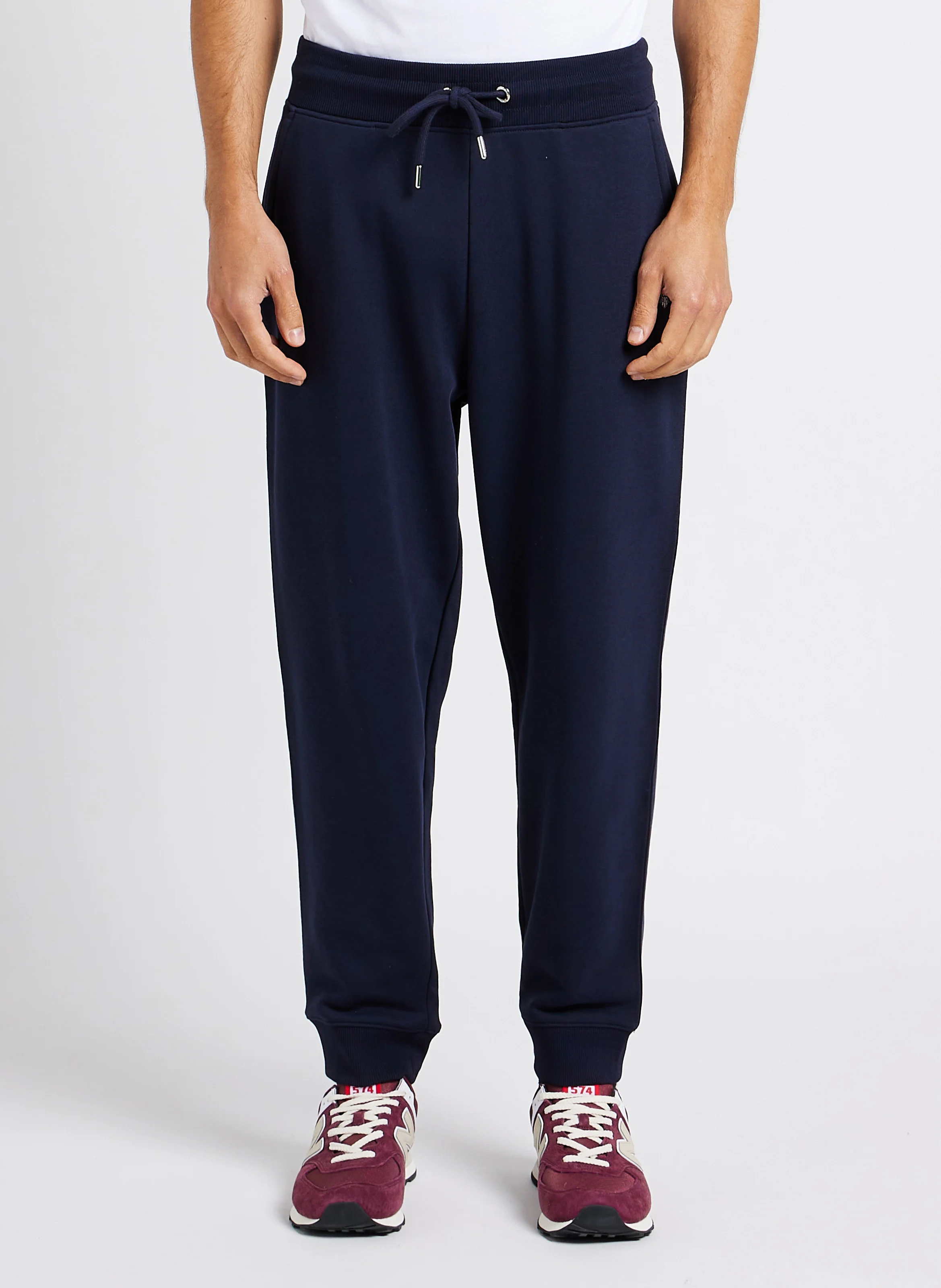 Jogging en coton mélangé| Bleu