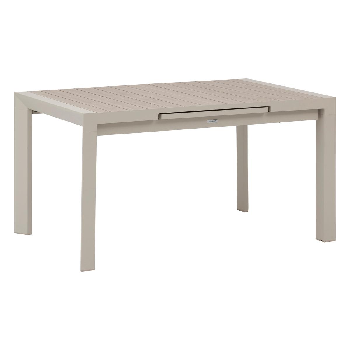 TABLE EVASION EXTENSIBLE ALUMINIUM LIN ARGILE 8 PLACES