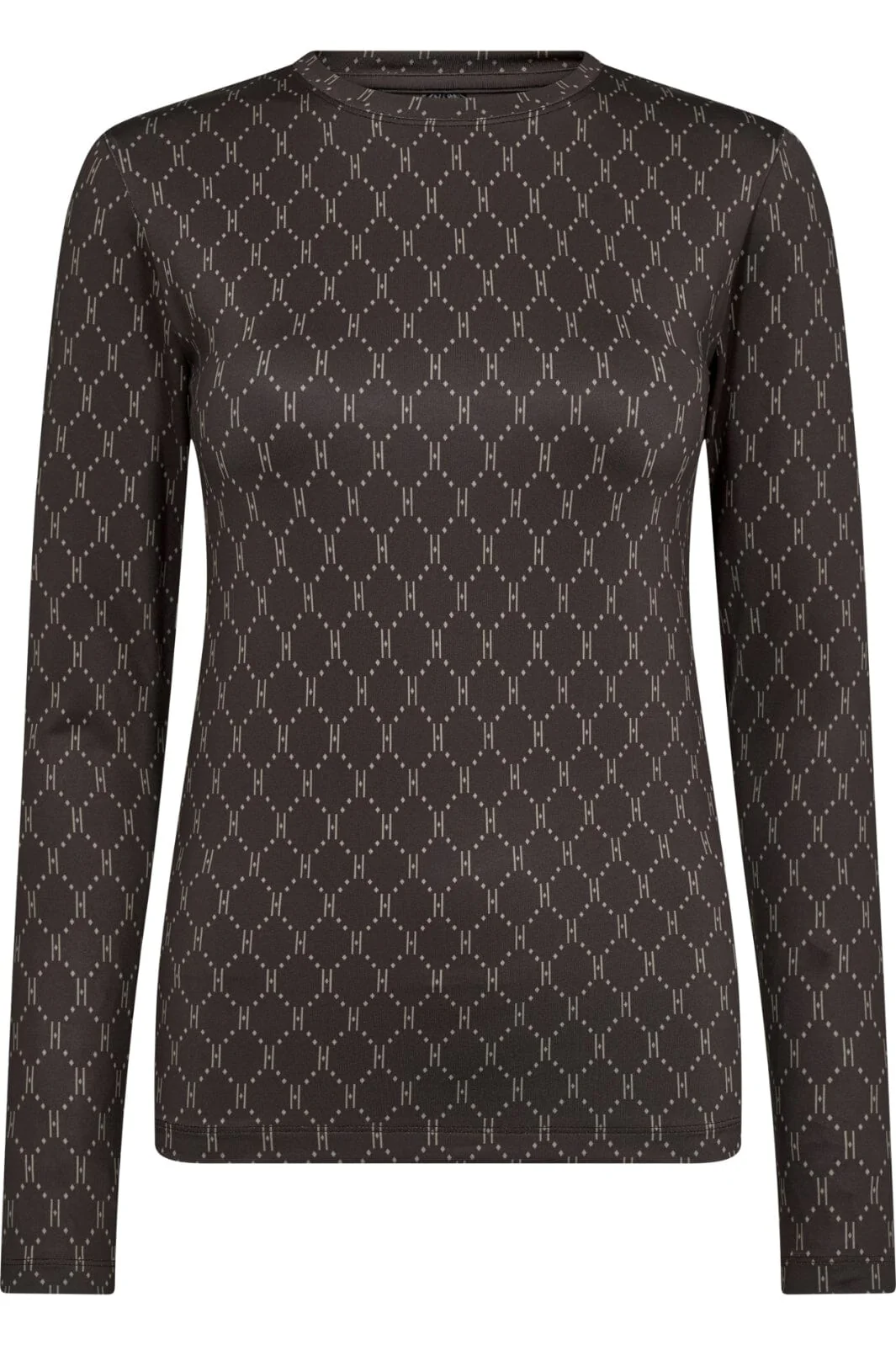 Hype The Detail Printed Blouse 200-14 43 brun