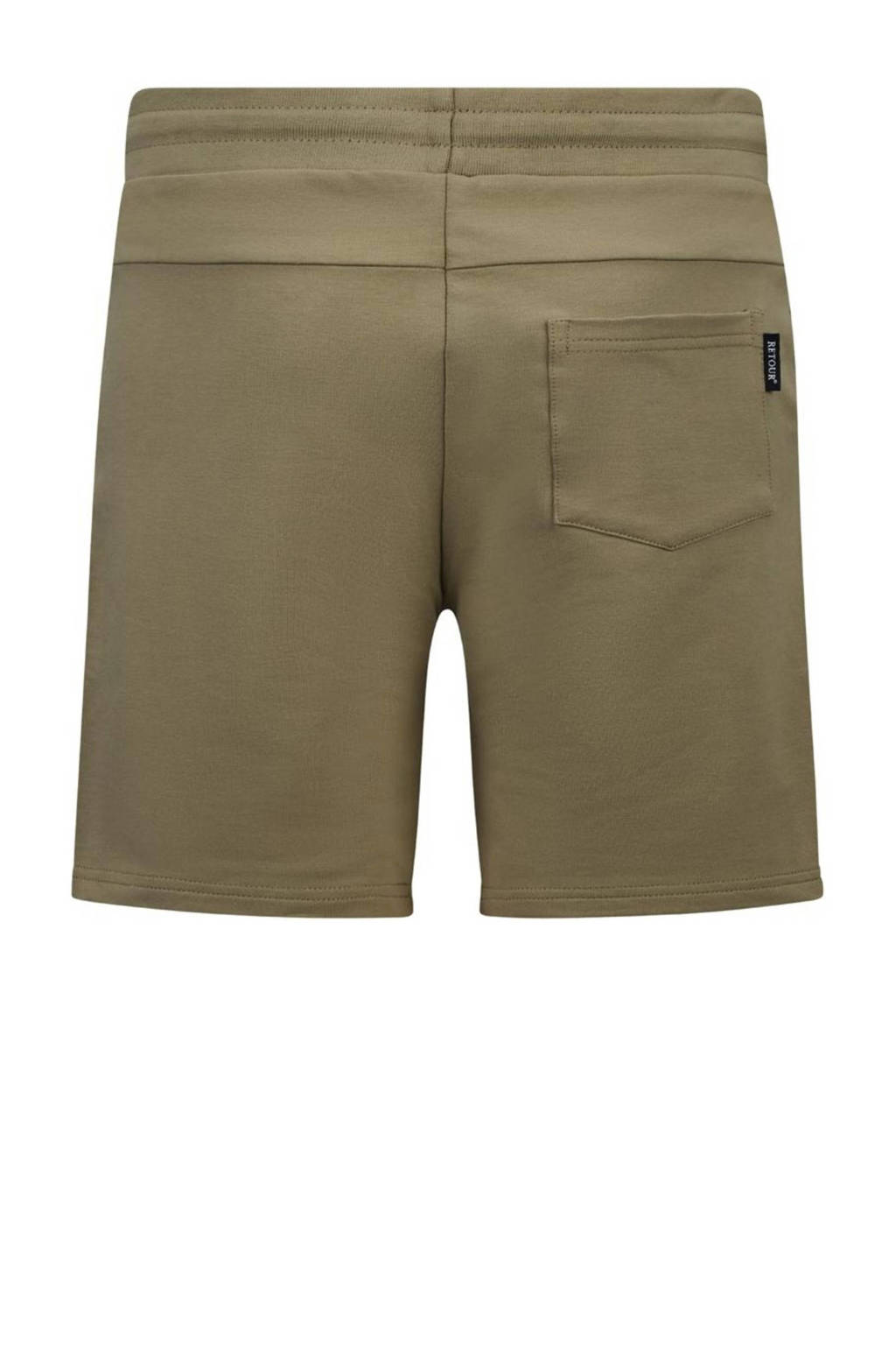 Retour Jeans sweatshort Leandro mosgroen