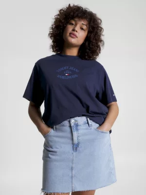 Camiseta Curve Logo Relaxed Fit Jersey