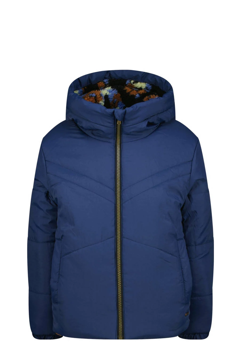Vingino teddy reversible jas blauw