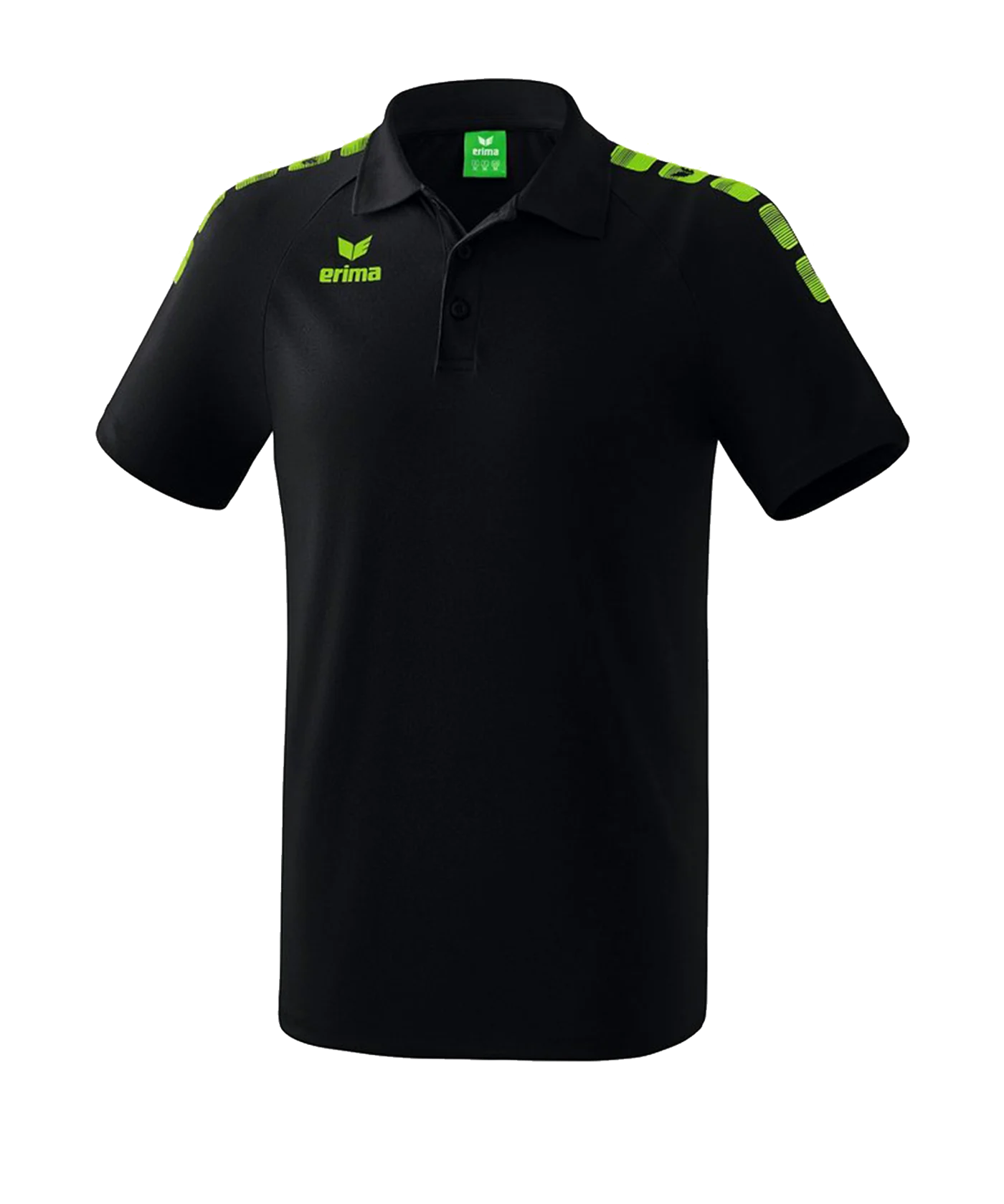 Erima Essential 5-C Poloshirt Schwarz Grün