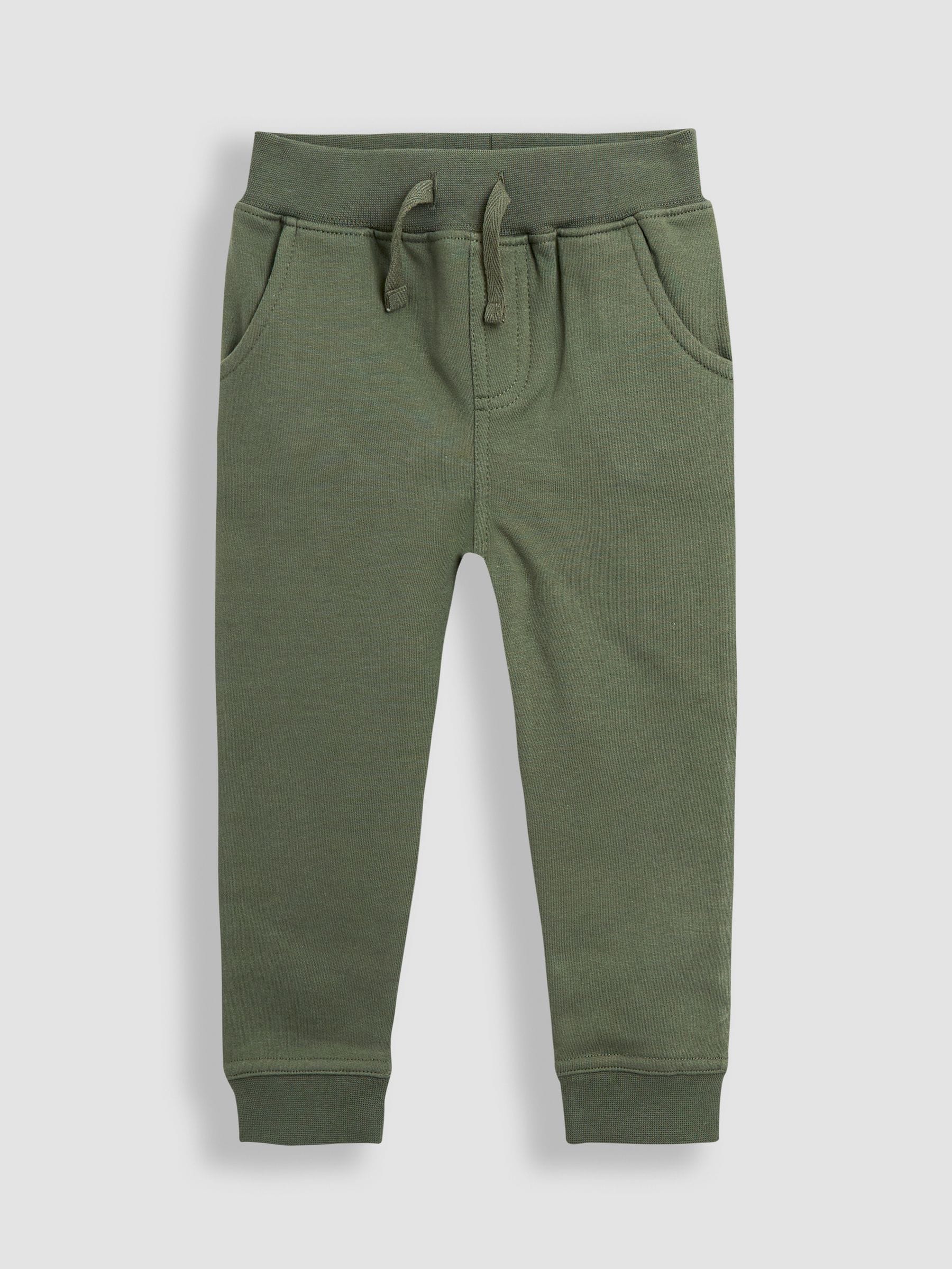 Blauw T-Rex - JoJo Maman Bébé 2-Pack Appliqué Knie & Effen Joggingbroeken