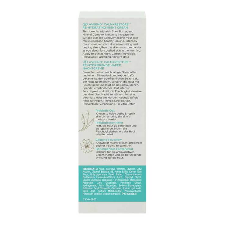 Aveeno Calm + Restore Re-Hydrierende Hafer Nachtcreme , 50 ml