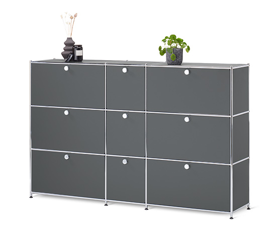 Kommode »CN3« mit 9 Klappen, grau