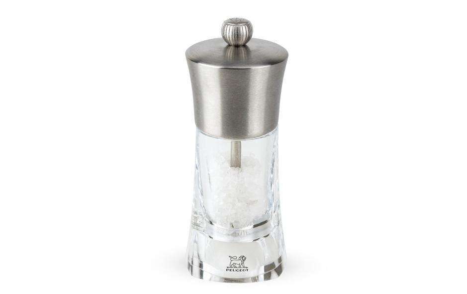 Salzmühle Quessant 14 cm, TransparentGewürzmühle für Salz