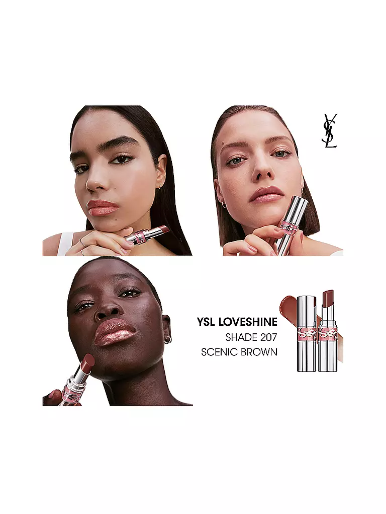 YVES SAINT LAURENT Loveshine Lippenstift (207 Scenic) dunkelrot