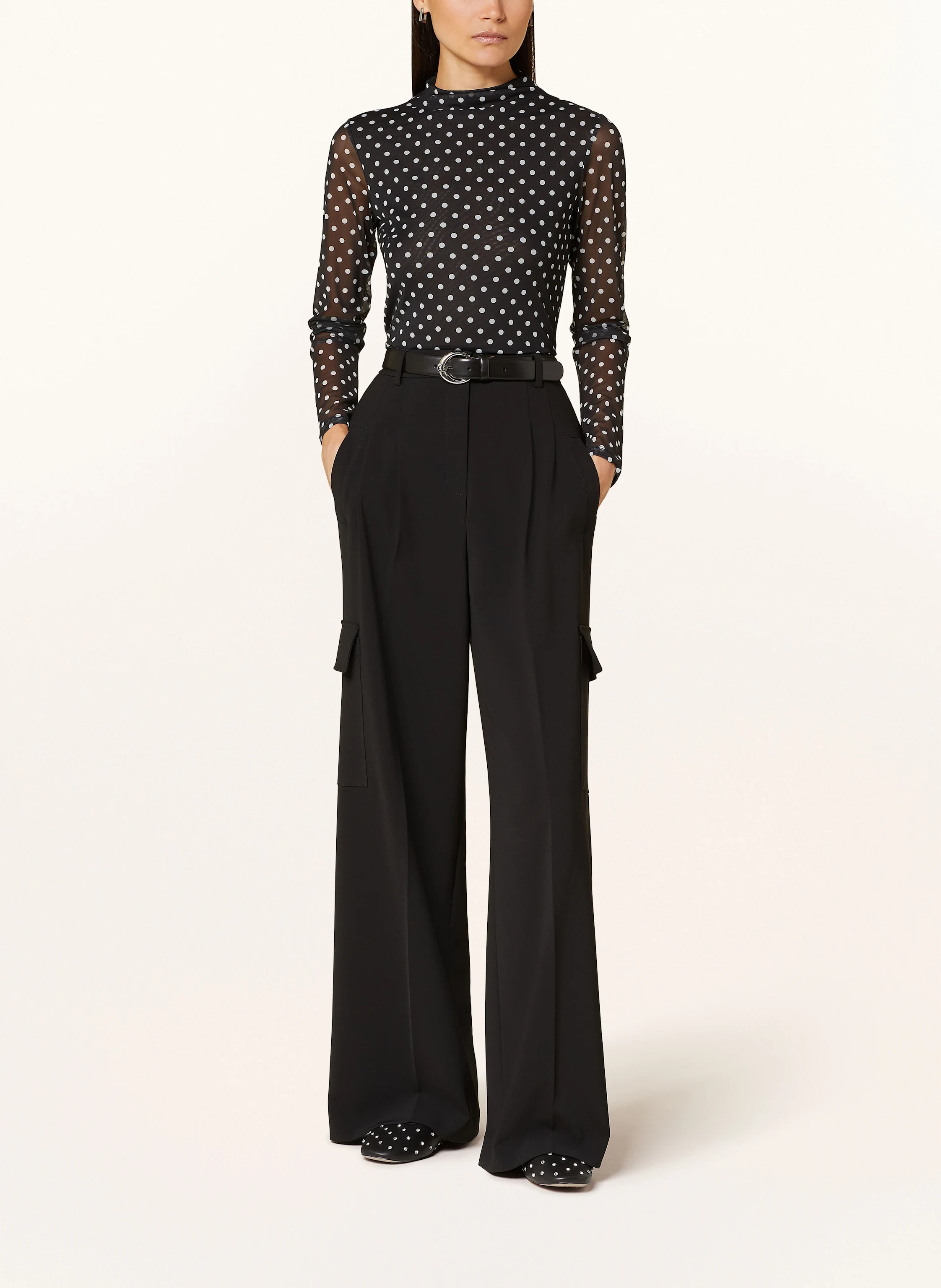 MARC AUREL Mesh-Blusenshirt