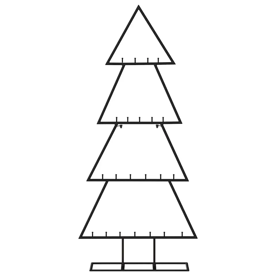 vidaXL Kerstdecoratie kerstboom 125 cm metaal zwart