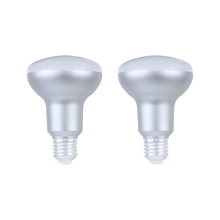 Lot 2 ampoules LED Réflecteur (R80) E27 806lm 7.3W = 60W Ø8cm Diall blanc chaud
