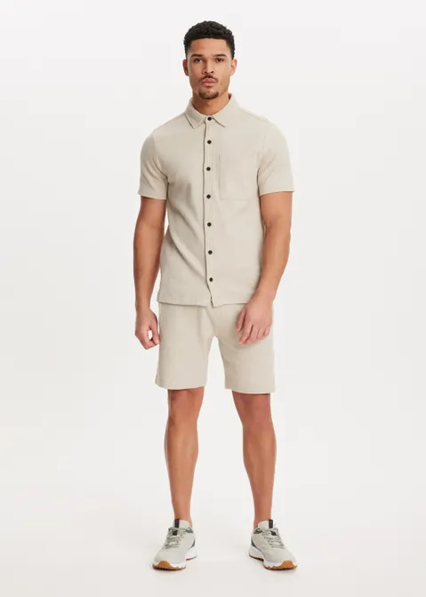 Waffle korte broek zand (ZND.L)