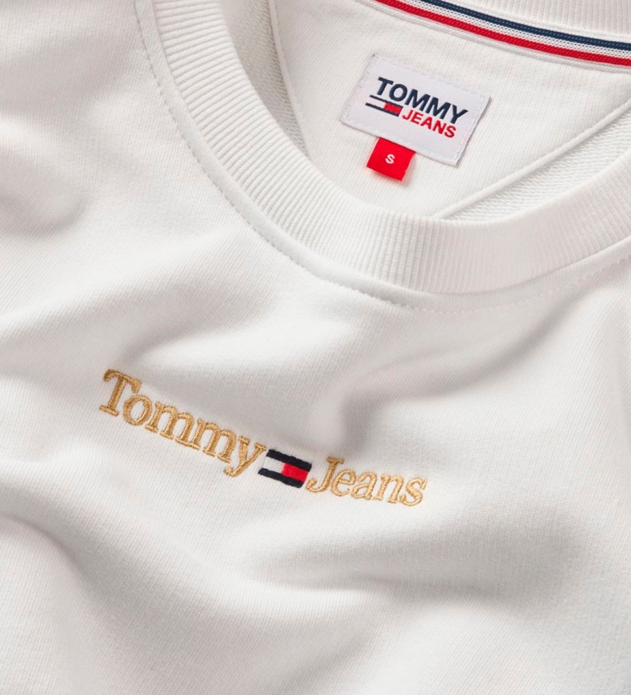 Moletom Tommy Jeans Dourado e Branco