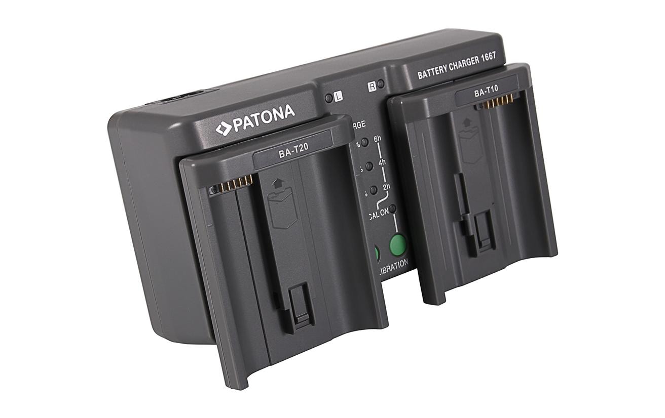 Ladegerät Dual EN-EL18Dual Ladegerät für Nikon EN-EL18, EN-EL4, LP-E4, BA-T10, BA-T20, MH-26