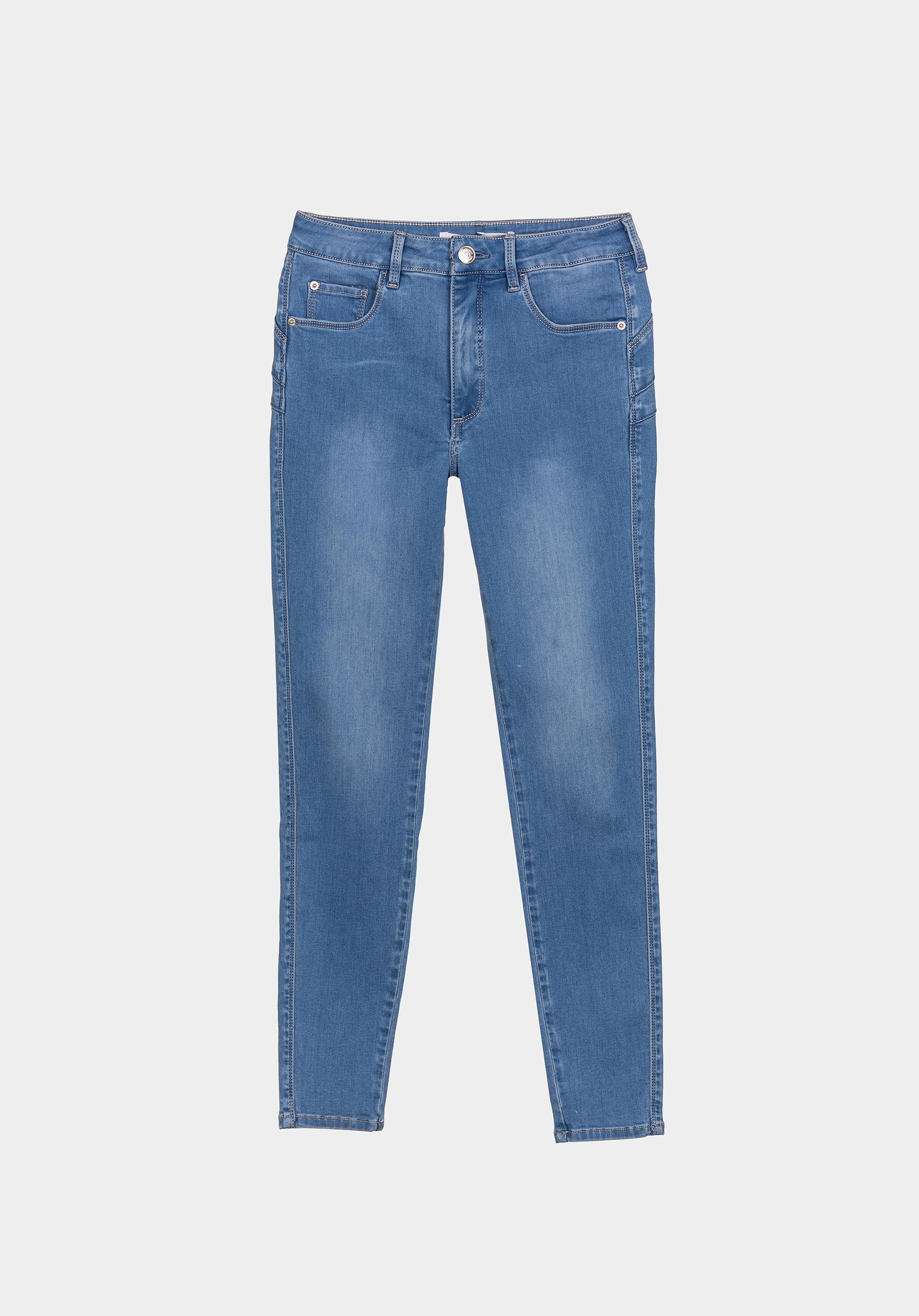 Jeans Push-up Skinny Cintura Média