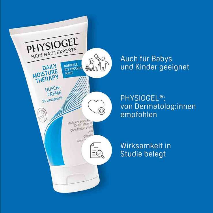 Physiogel Daily Moisture Therapy Dusch Creme für normale bis trockene Haut, 150 ml