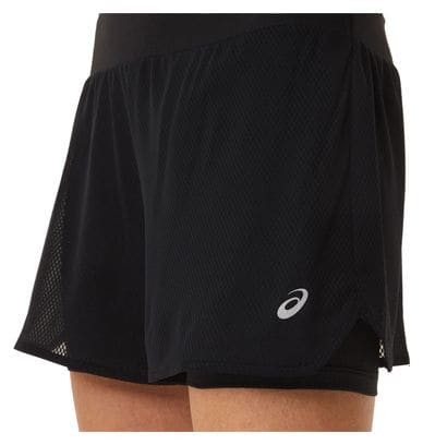 Short 2-en-1 Asics Ventilate 3.5in Noir Femme