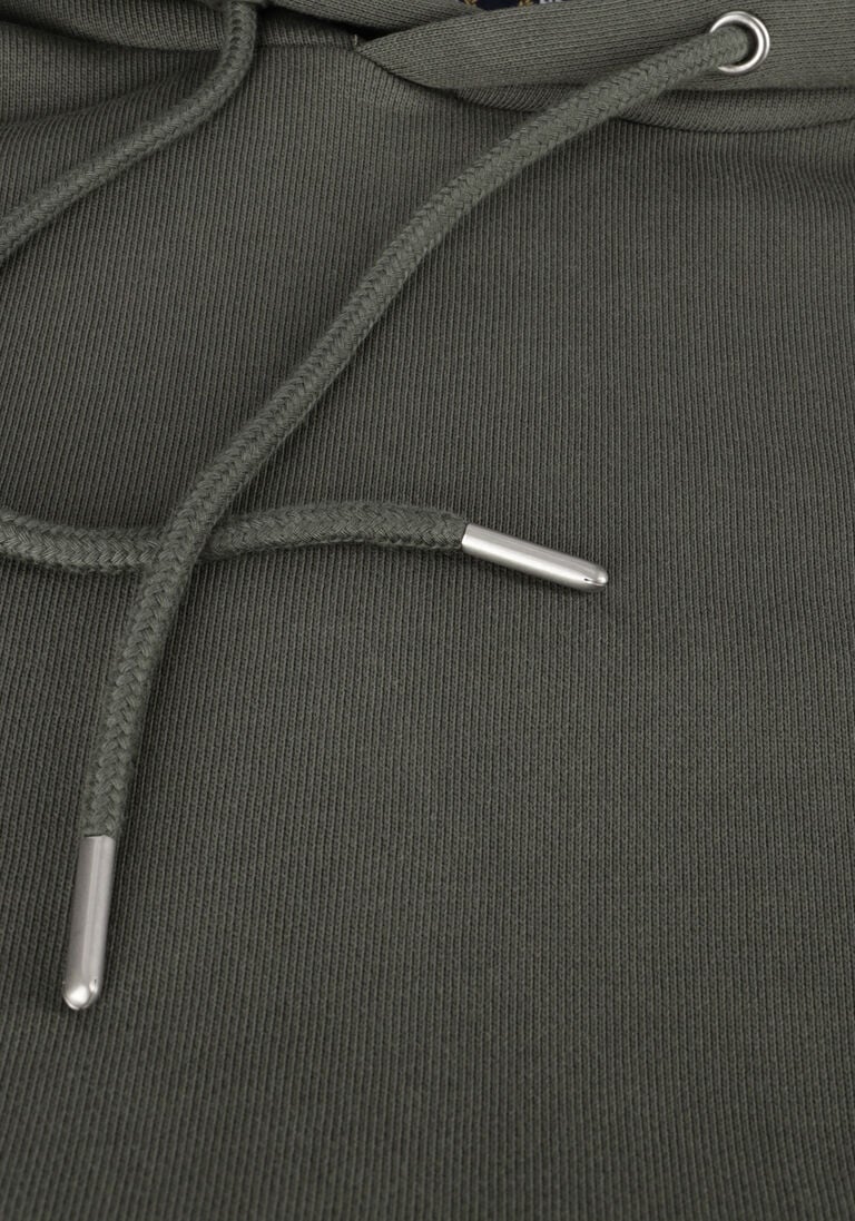 FRED PERRY olijf fred perry sweater tipped hooded sweatshirt