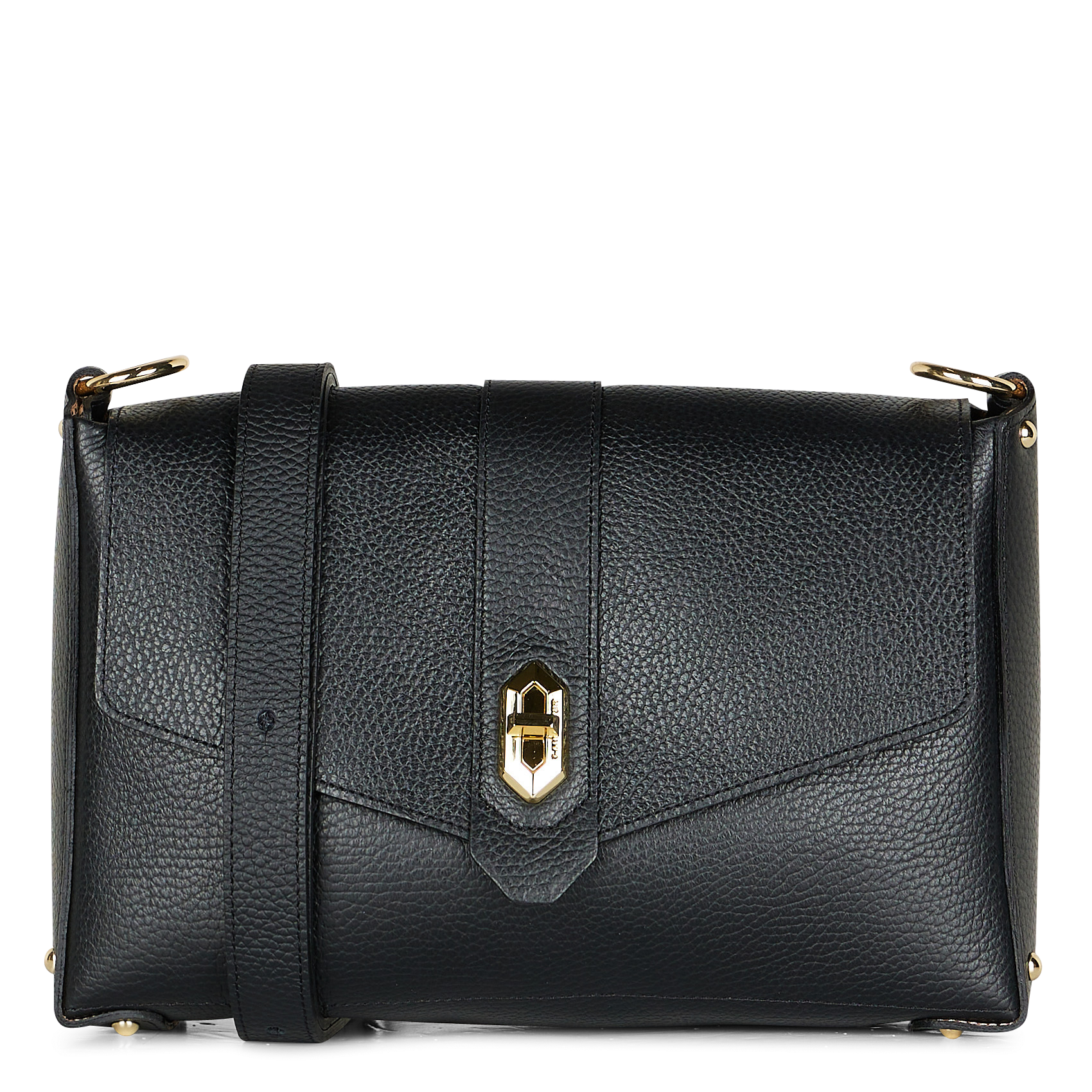 Sac épaule en cuir| Noir