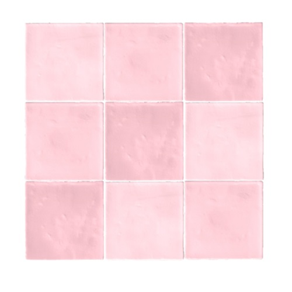 Terre d'Azur Maroc wandtegel 11.5x11.5cm roze - 30 stuks per doos