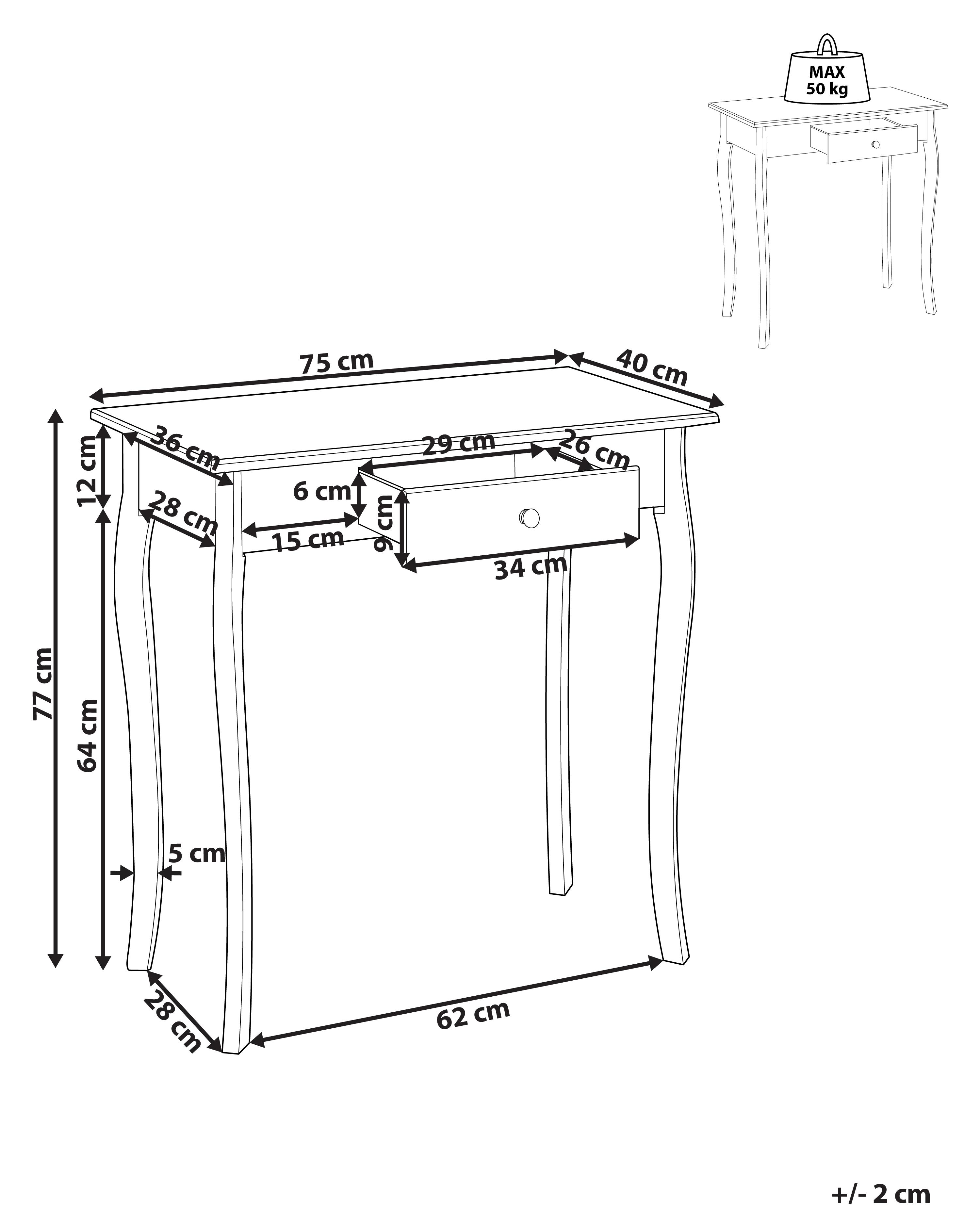Sidetable ALBIA Wit