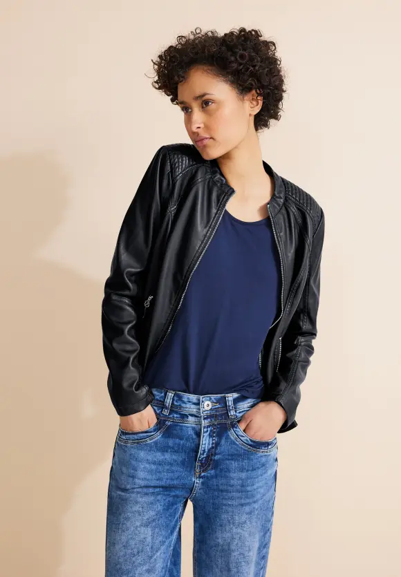 Kurze Bikerjacke - gravity blue