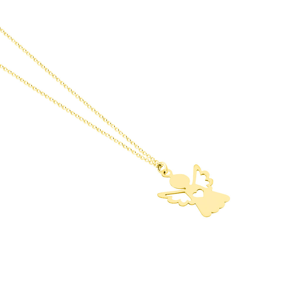 Collier Hallie Ange Et Coeur Or Jaune