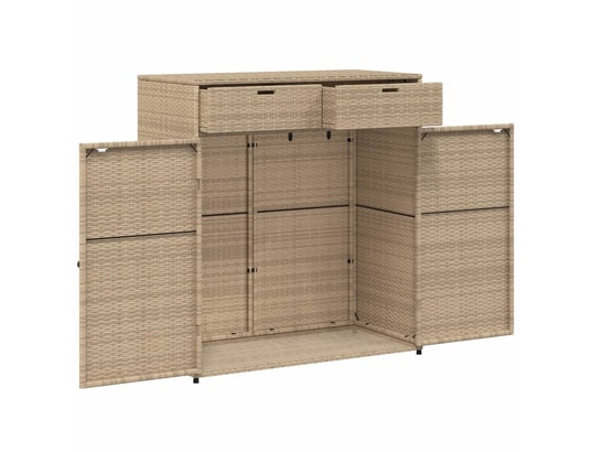 VIDAXL - Armoire de jardin Armoire de rangement jardin beige 105x55x113 cm résine tress...
