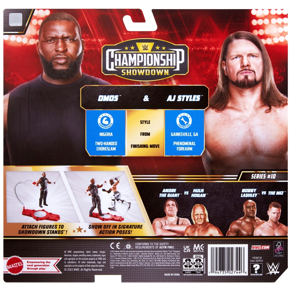 WWE Battle Pack Championship Showdown Serie 10 Omos und AJ Styles