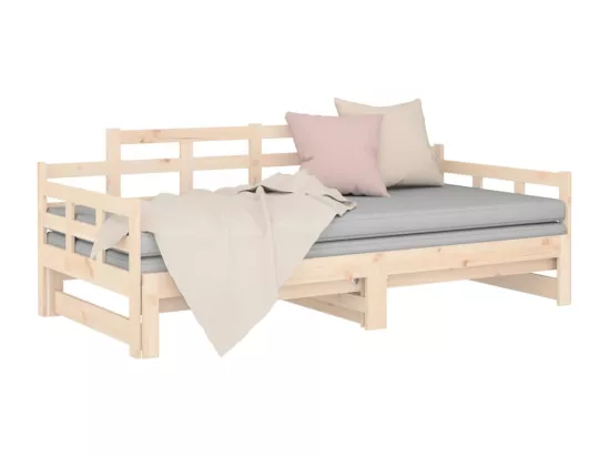 Lit coulissant sans matelas bois de pin solide