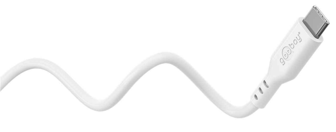 (1.5 m) 60W USB C auf USB C Silikon Ladekabel Fast Charge Datenkabel (77743) - Weiss