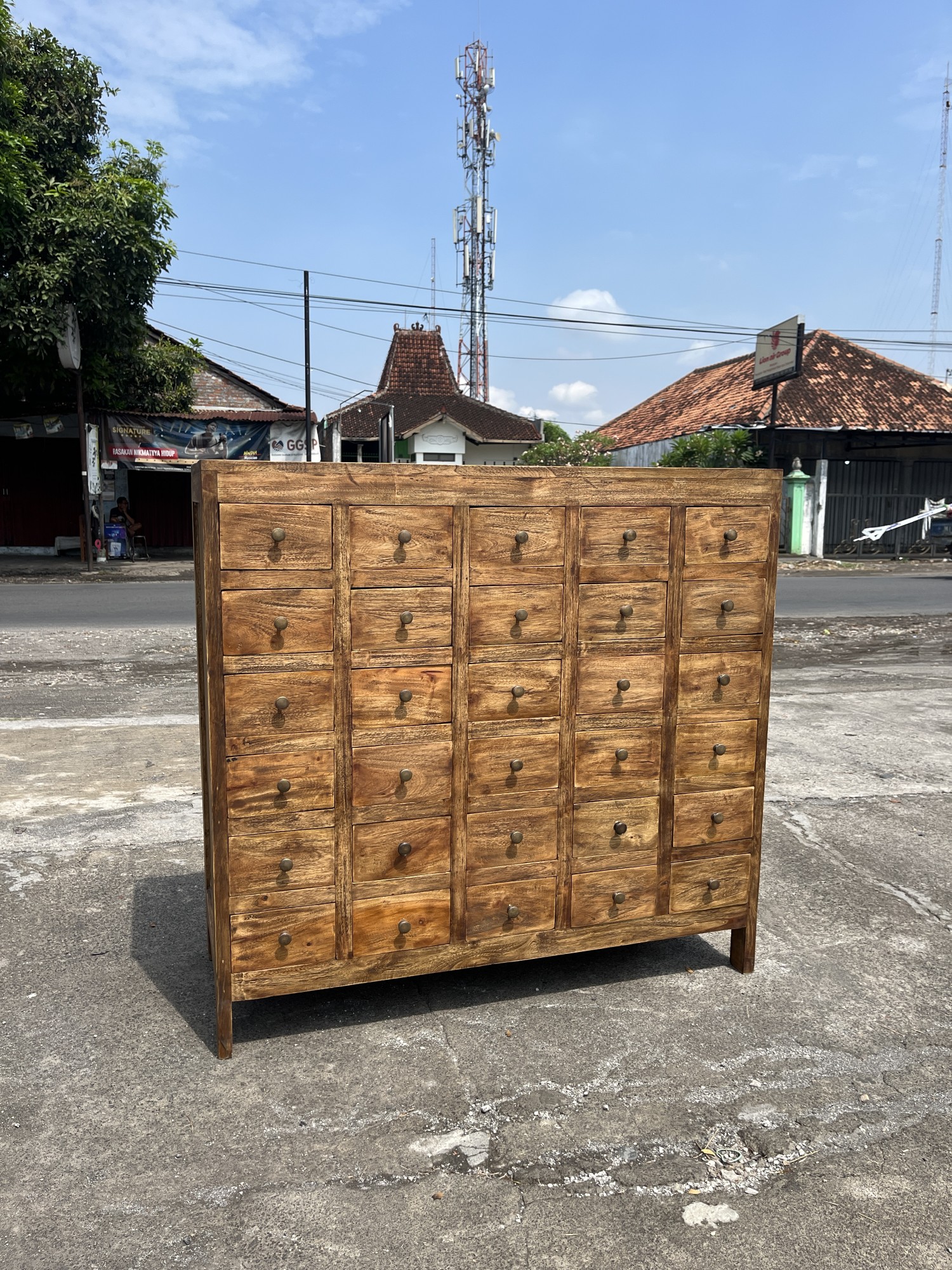 Schrank 'Benot' mit 30 Schubladen, Mahagoni, B 105 cm, H 100 cm, L 42 cm von fischer's lagerhaus