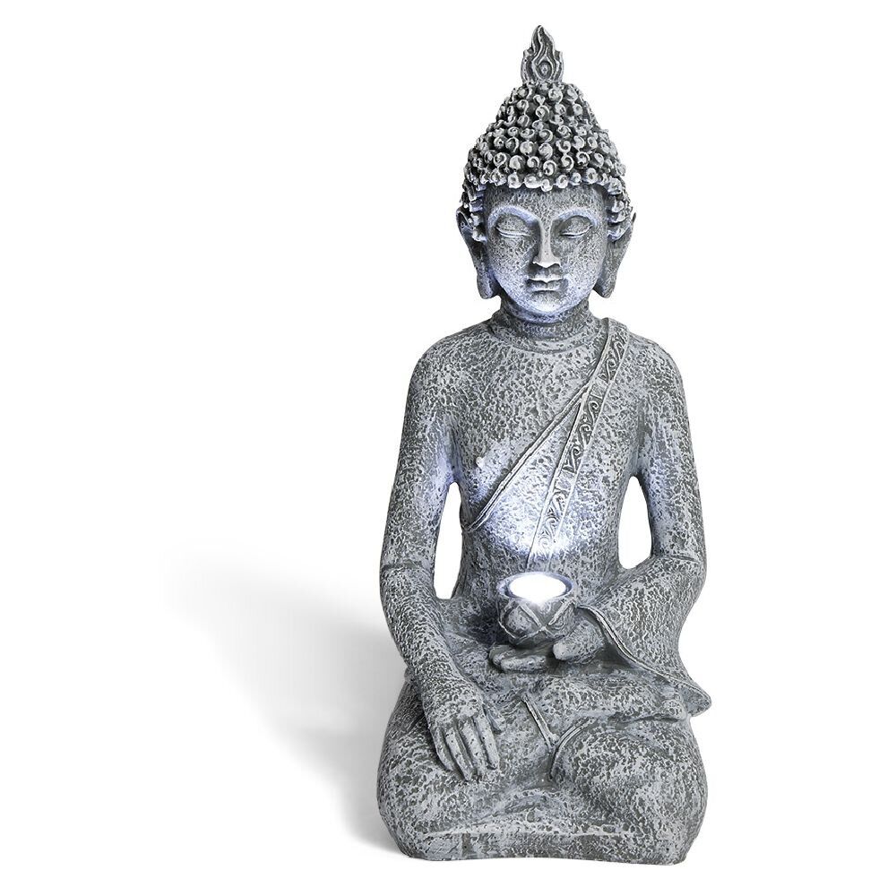 Fontaine de jardin solaire LED Bouddha H22,5cm